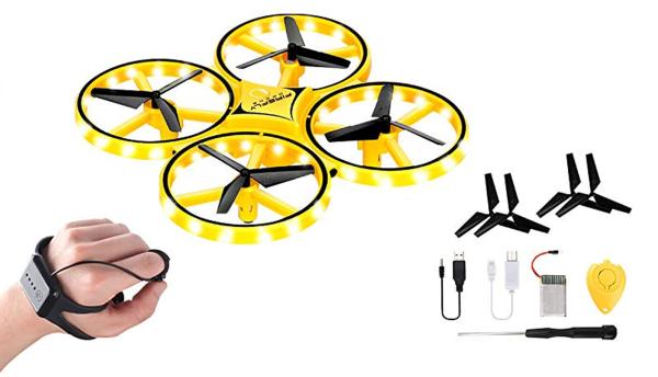 Amewi GC UFO mit Gestensteuerung RTF gelb RC Drohne Multikopter