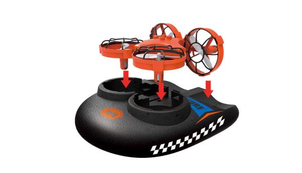 Amewi Trix 3-in-1 Drohne Luftkissenfahrzeug orange RC Drohne Multikopter