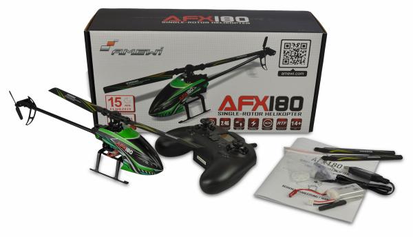 Amewi AFX180 Single-Rotor Helikopter 4-Kanal 6G RTF RC Hubschrauber Modell