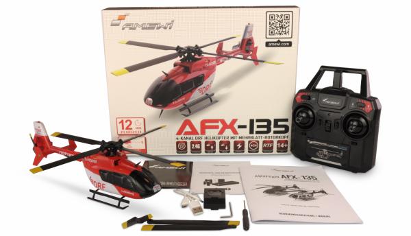 Amewi AFX-135 DRF Helikopter 4-Kanal 6G RTF RC Hubschrauber RC Modell