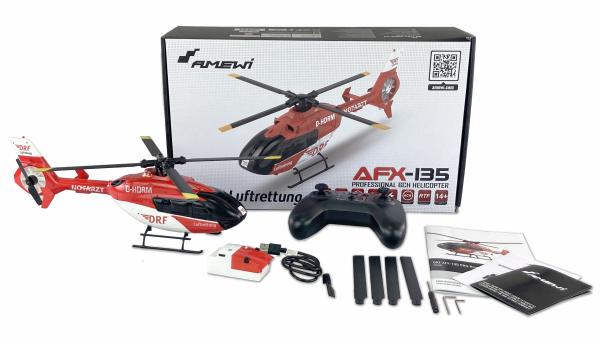 Amewi DRF AFX-135 PRO Helikopter brushless 6-Kanal 6G RTF RC Hubschrauber Modell