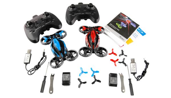 Amewi FightStar Battle Drone Set RTF rot & blau RC Drohne Multikopter
