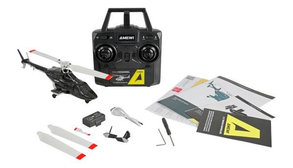 Amewi Bell 222 Airwolf Helikopter 4-Kanal 6G RTF RC Hubschrauber Modell