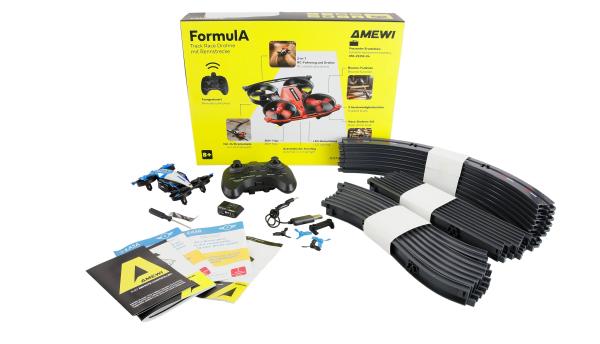 Amewi FormulA Track Race Drohne mit Rennstrecke blau RC Drohne Multikopter
