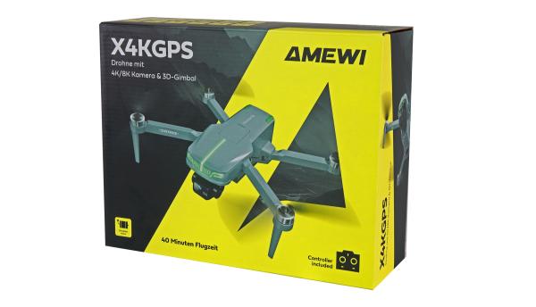 Amewi AMXFlight X4KGPS Brushless-Drohne mit 3D-Gimbal & 4K Kamera inkl. 2 Akkus