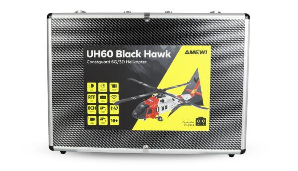 Amewi UH60 Black Hawk Coastguard Helikopter 6G/3D RTF RC Hubschrauber Modell