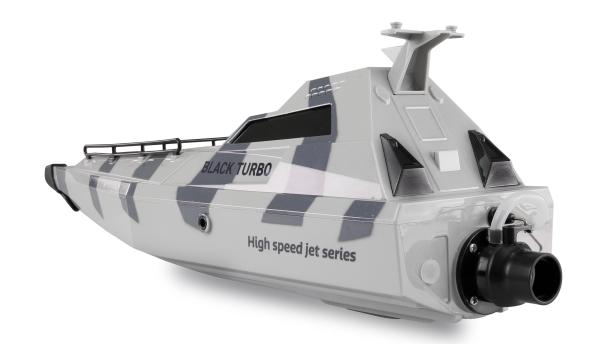 Amewi Black Turbo Militärboot mit Jetantrieb 420mm RTR camouflage-grau RC Boot RC Modell