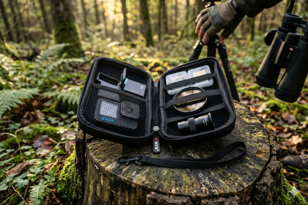 MFH Hartschale Hardcase Tasche Klett Netzfach Outdoor Box Etui Schutzhülle klein