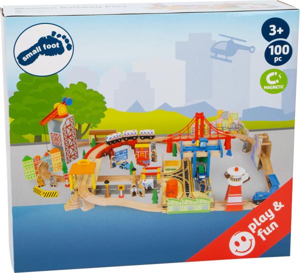 Small Foot Holzeisenbahn Hafen Kinder Spielzeug