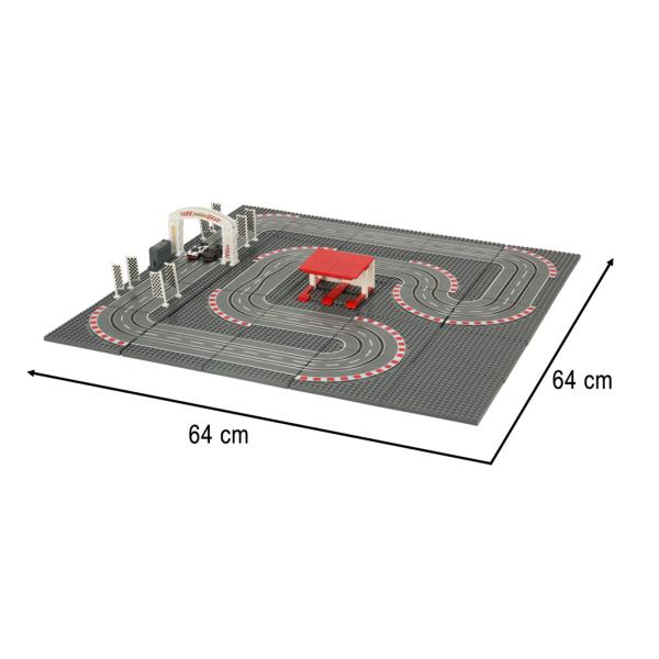 Autorennbahn Baustein Kompatibel 1:87 Slotcar Rennbahn Kinder Spielzeug Geschenk