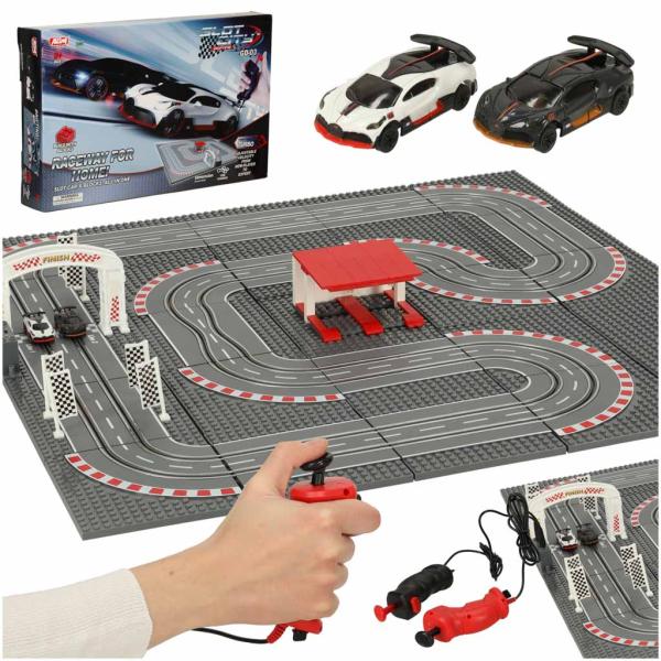 Autorennbahn Baustein Kompatibel 1:87 Slotcar Rennbahn Kinder Spielzeug Geschenk