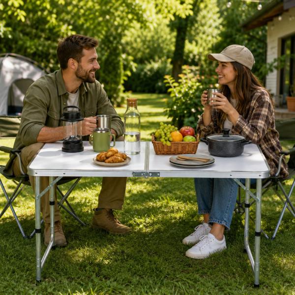 Campingtisch Aluminium Klapptisch höhenverstellbar Koffertisch Falttisch Outdoor