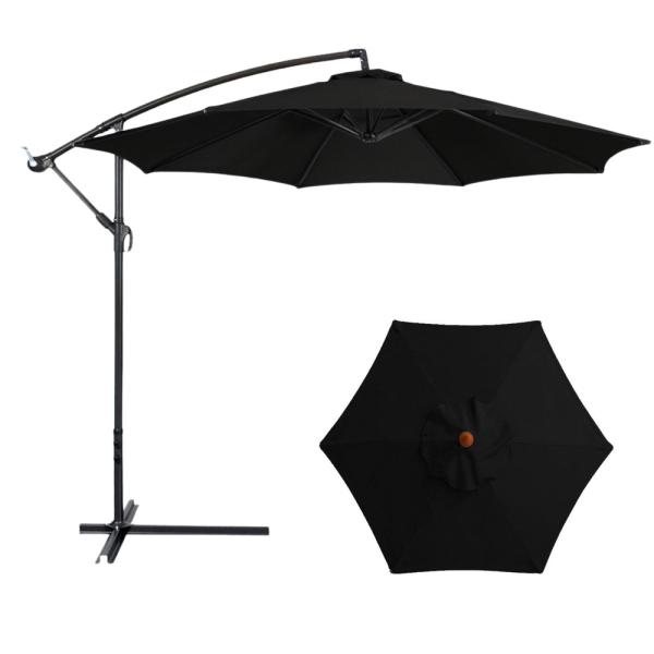 Ampelschirm 350cm Sonnenschirm Schirm mit Schutzhülle Kurbelschirm Gartenschirm 