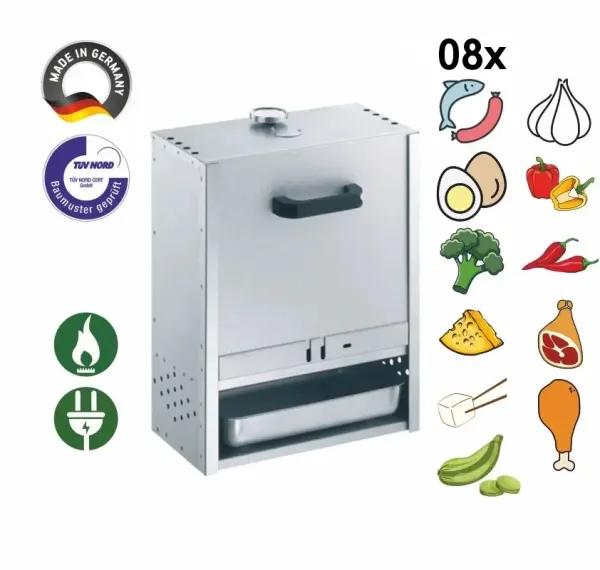 Peetz Räucherofen Smoker verzinkt Räucherschrank Fisch Fleisch Grill 50x39x28cm