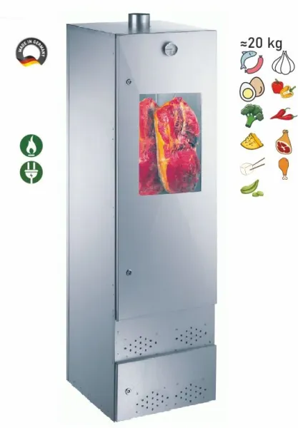 Peetz Kalträucherschrank verzinkt Räucherofen Räucherschrank Fenster 170x50x50cm