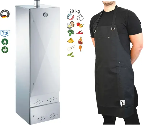 Peetz Kalträucherschrank Edelstahl Räucherofen Räucherschrank 170x50x50cm Profi