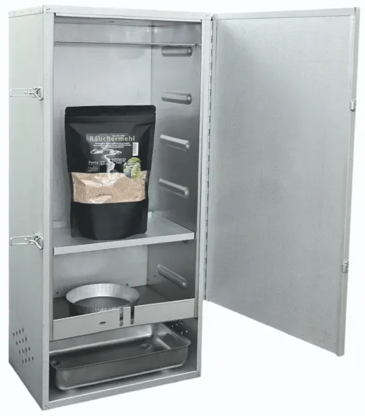 Peetz isolierter Räucherofen Edelstahl Räucherschrank 85x39x28cm Fleisch Fisch 