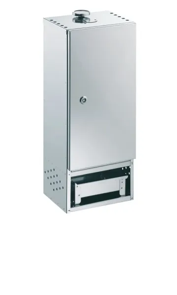 Peetz Edelstahl Räucherofen doppelwandig Schrank Fisch Fleisch 65x26x21cm Tür