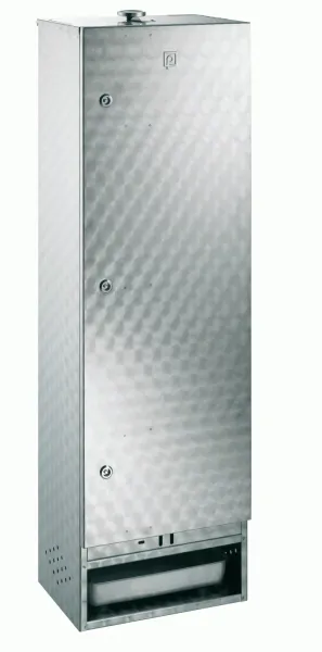 Peetz Edelstahl Räucherofen doppelwandig Schrank marmoriert 120x39x28cm Tür