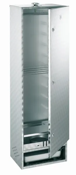 Peetz Edelstahl Räucherofen doppelwandig Schrank marmoriert 120x39x28cm Tür