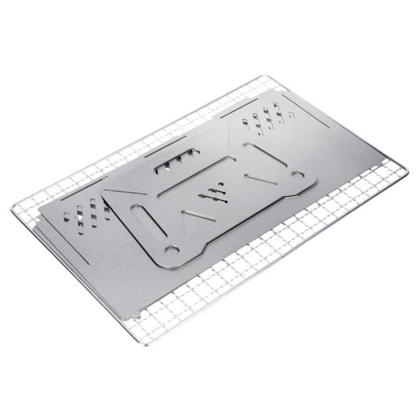 Edelstahl Holzkohlegrill Camping Klappgrill Faltgrill Mini Grill 21x16,5x12,5cm