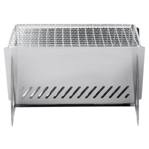 Edelstahl Holzkohlegrill Camping Klappgrill Faltgrill Mini Grill 21x16,5x12,5cm