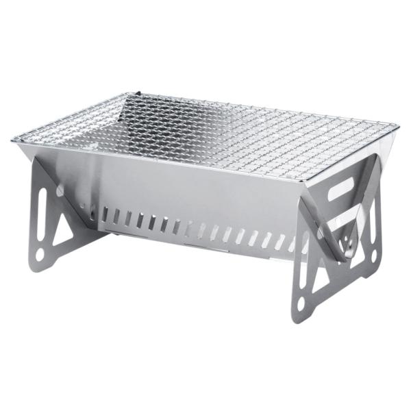 Edelstahl Holzkohlegrill Camping Klappgrill Faltgrill Mini Grill 28x18x12cm