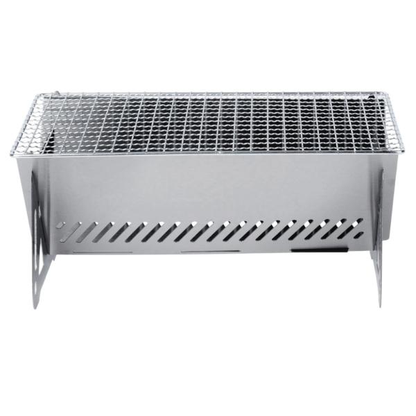 Edelstahl Holzkohlegrill Camping Klappgrill Faltgrill Mini Grill 28x18x12cm