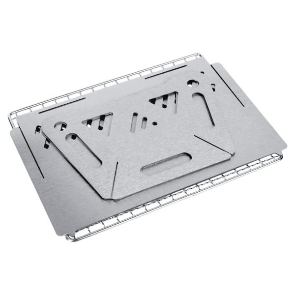 Edelstahl Holzkohlegrill Camping Klappgrill Faltgrill Mini Grill 28x18x12cm