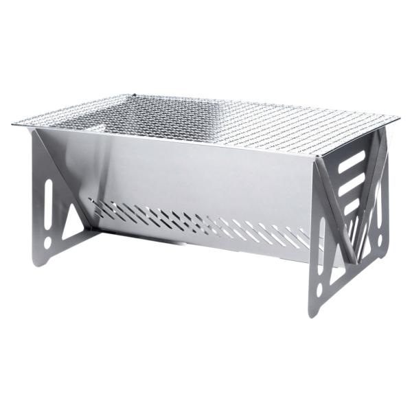 Edelstahl Holzkohlegrill Camping Klappgrill Faltgrill Mini Grill 40x24x17cm