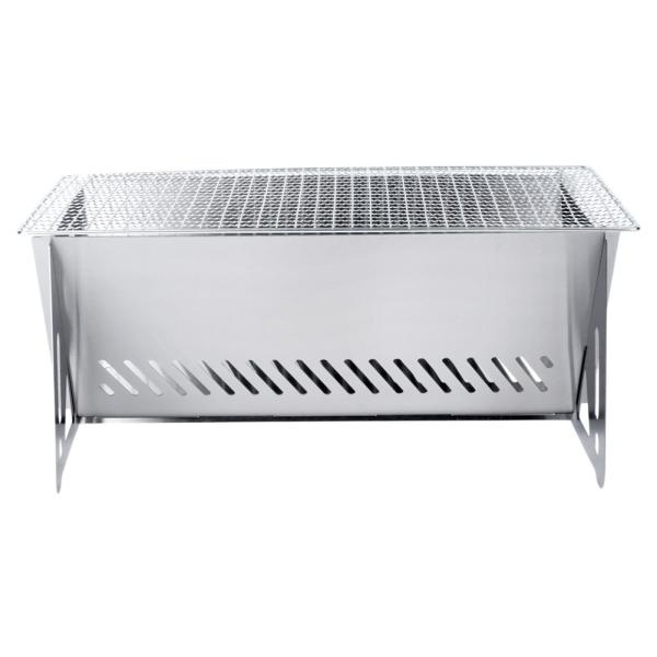 Edelstahl Holzkohlegrill Camping Klappgrill Faltgrill Mini Grill 40x24x17cm