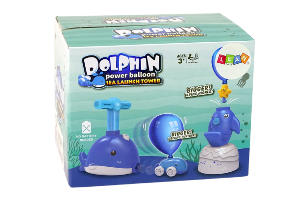 Ballon Auto Werfer Delphin Aerodynamik Spielzeug Auto Luftballon Antrieb