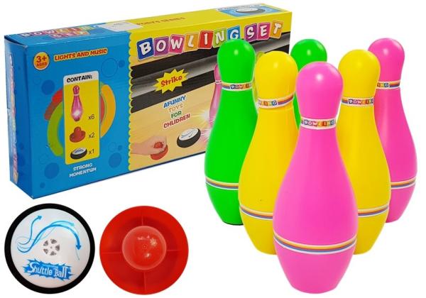 Bowling Set Kinder Leuchtende Kegel Bowlingset Spielzeug Lichteffekte Indoor