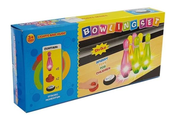 Bowling Set Kinder Leuchtende Kegel Bowlingset Spielzeug Lichteffekte Indoor