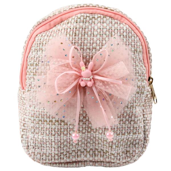 Lean Kinderrucksack Geflochtene Schleife Hase Rosa 21cm 2L Rucksack