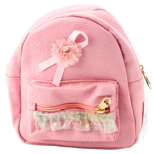 Lean Kinderrucksack mit geprägter Schleife und Rüschen Rosa 20 cm 2,5 l Rucksack