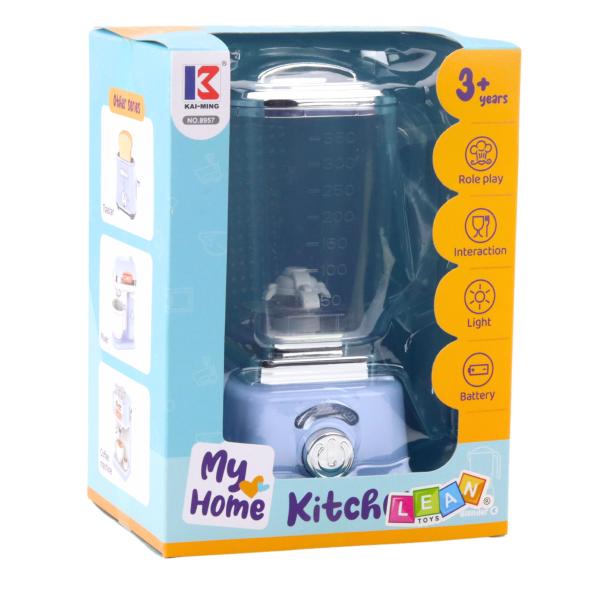 Lean Kinderküche Mixer Licht Drehmechanismus Blau  Spielset Küche