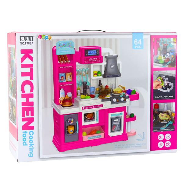 Lean Kinderküche Wasserkreislauf Rosa 64 Stück Dampf  Spielset Küche