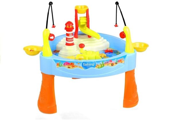 Angelspiel Kinder Spieltisch Musik Leuchtturm Angeln Lernen Spielzeug Set