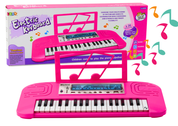 Lean E-Piano für Kinder, 36 Melodien, Pink Instrument 