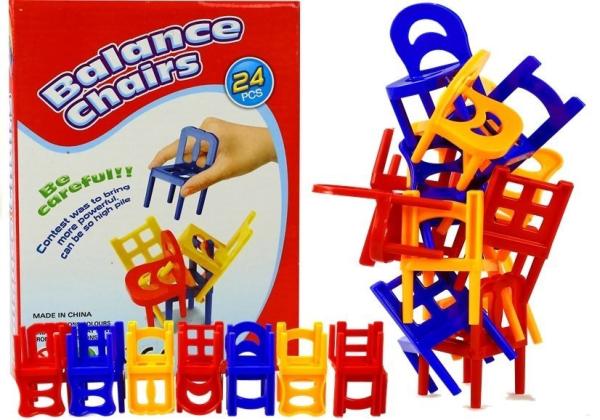 Stapeln Stühle Spiel Geschicklichkeitsspiel Turmspiel Balance Puzzle Kinder