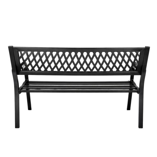Gartenbank Sitzbank Terrasse Garten Metall 2.5-Sitzer Schwarz 120 cm Gartenmöbel