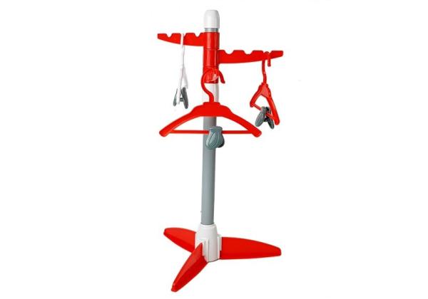 Lean Bügeleisen für Kinder Bügelbrett Trockner Kleiderbügel Spielset Küche