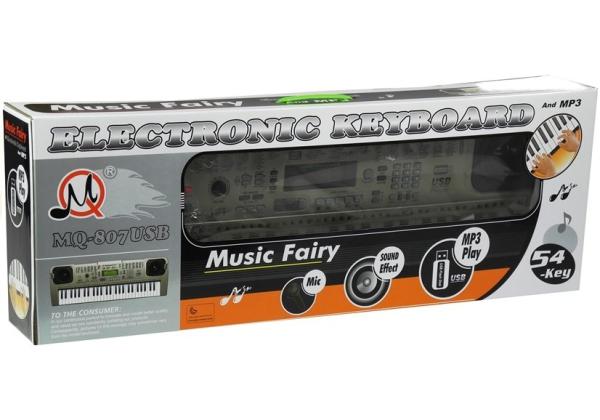 Lean Keyboard Piano Klavier MQ807 54 Tasten LCD Anzeige Mikrofon USB Musik für Kinder