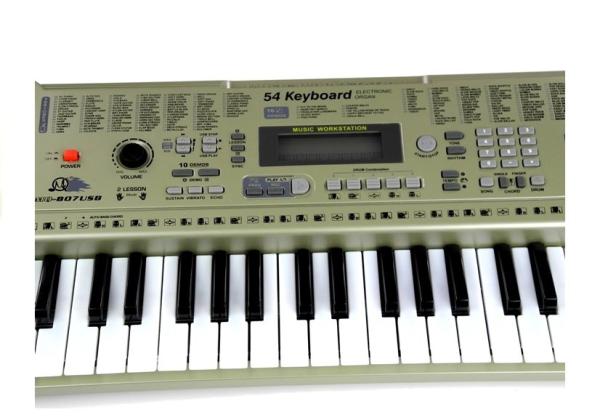 Lean Keyboard Piano Klavier MQ807 54 Tasten LCD Anzeige Mikrofon USB Musik für Kinder