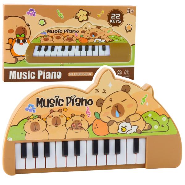Lean Kapybara Mini-Keyboard mit 22 Tasten – Musikalisches Klavier für Kinder