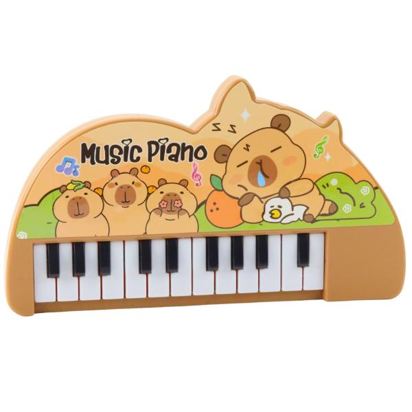 Lean Kapybara Mini-Keyboard mit 22 Tasten – Musikalisches Klavier für Kinder