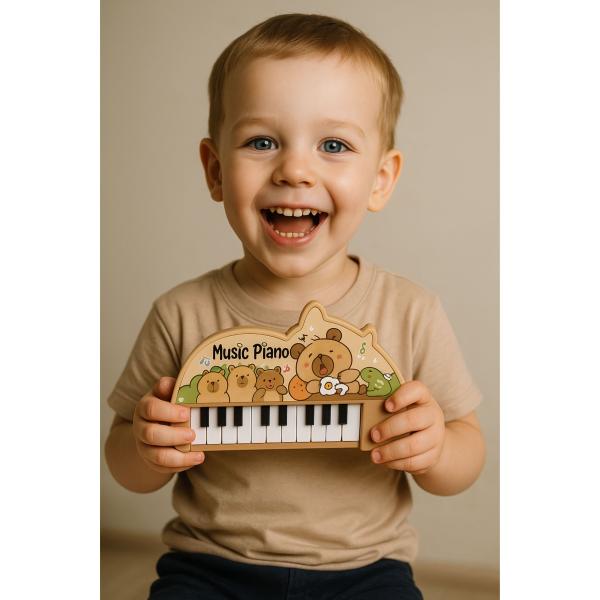 Lean Kapybara Mini-Keyboard mit 22 Tasten – Musikalisches Klavier für Kinder
