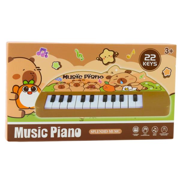 Lean Kapybara Mini-Keyboard mit 22 Tasten – Musikalisches Klavier für Kinder