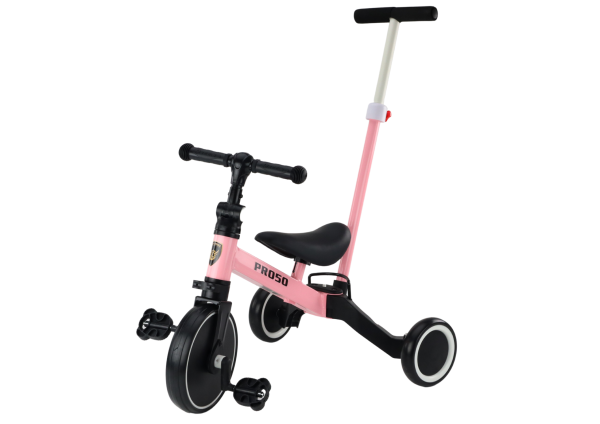 Lean PRO50 Dreirad mit Schiebegriff Pink für Kinder
